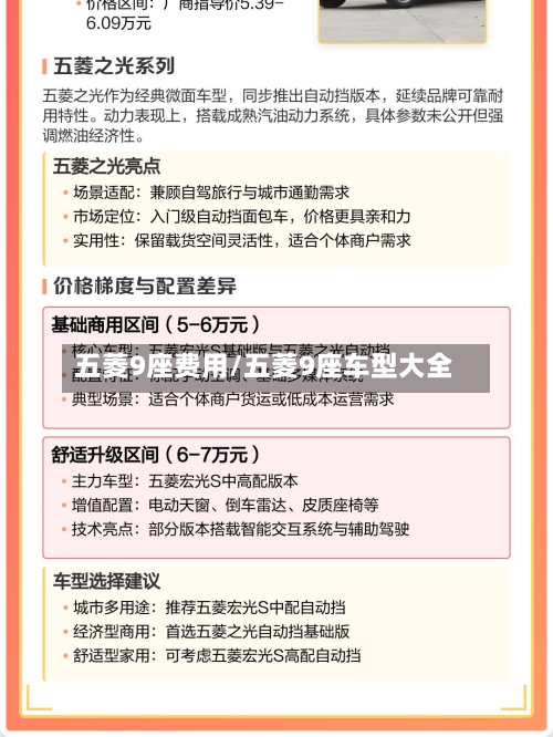 五菱9座费用/五菱9座车型大全