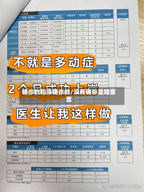 确诊的和没确诊的/没有确诊是啥意思