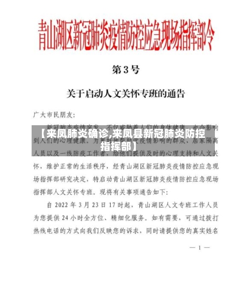 【来凤肺炎确诊,来凤县新冠肺炎防控指挥部】