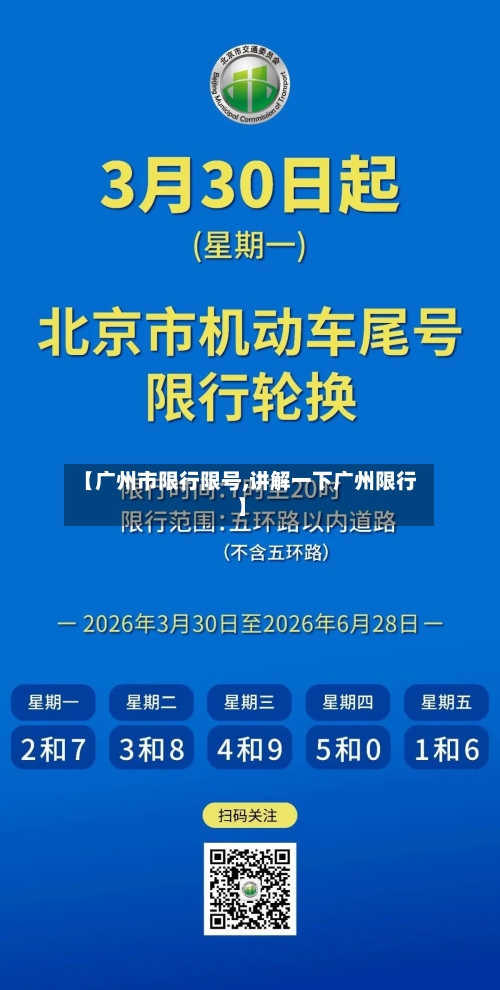 【广州市限行限号,讲解一下广州限行】