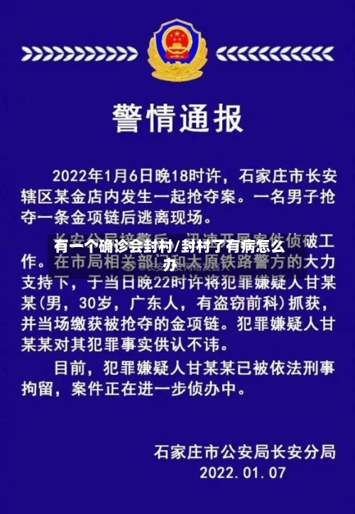 有一个确诊会封村/封村了有病怎么办-第2张图片