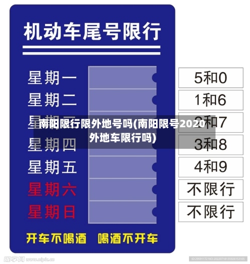 南阳限行限外地号吗(南阳限号2020外地车限行吗)-第3张图片