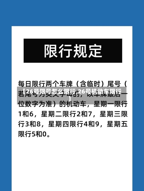 【26号限号怎么限行,26号机动车限行】-第2张图片