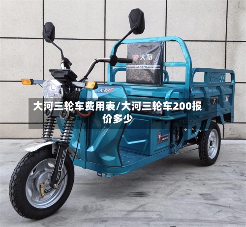 大河三轮车费用表/大河三轮车200报价多少