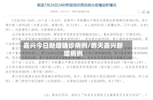 嘉兴今日新增确诊病例/昨天嘉兴新增病例