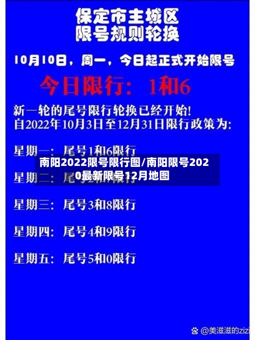 南阳2022限号限行图/南阳限号2020最新限号12月地图-第3张图片