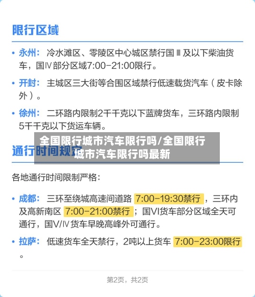 全国限行城市汽车限行吗/全国限行城市汽车限行吗最新