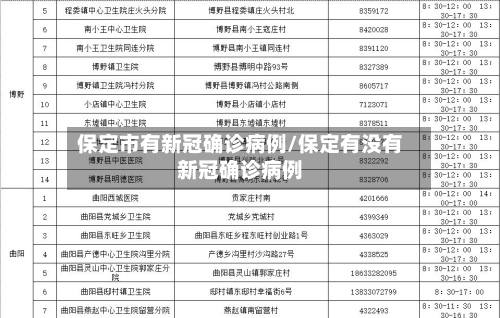 保定市有新冠确诊病例/保定有没有新冠确诊病例-第3张图片