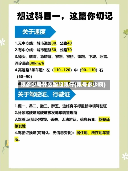 限多少号什么路段限行(限号多少啊)