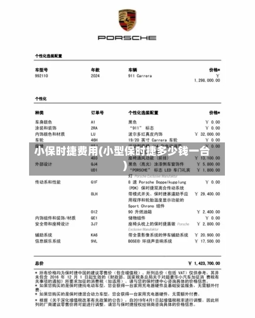 小保时捷费用(小型保时捷多少钱一台)