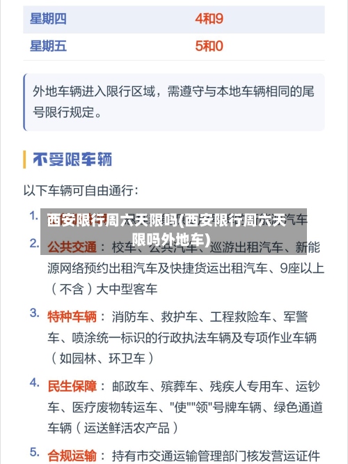 西安限行周六天限吗(西安限行周六天限吗外地车)-第2张图片