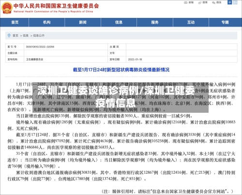 深圳卫健委谈确诊病例/深圳卫健委疫情信息-第2张图片