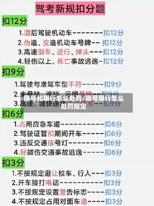 限号和限行怎么处罚/限号限行怎么处罚规定