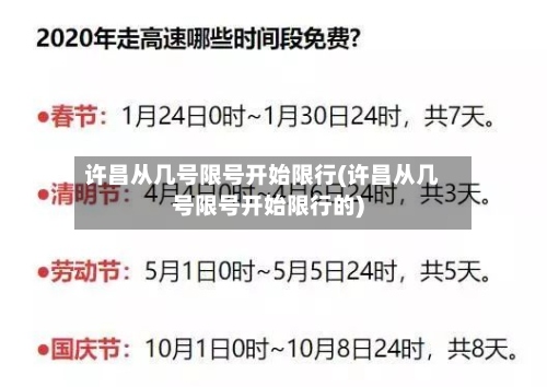 许昌从几号限号开始限行(许昌从几号限号开始限行的)-第2张图片