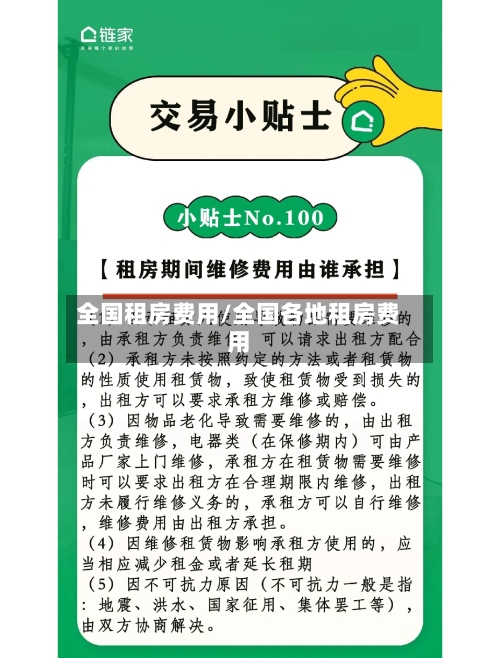 全国租房费用/全国各地租房费用