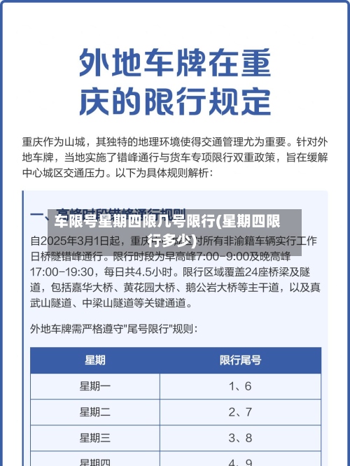车限号星期四限几号限行(星期四限行多少)-第2张图片