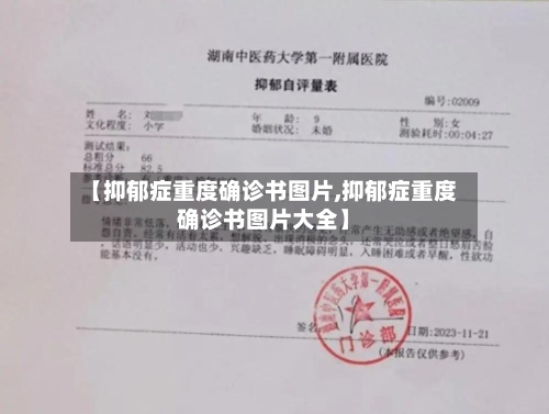 【抑郁症重度确诊书图片,抑郁症重度确诊书图片大全】