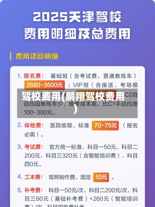 驾校费用(鹏翔驾校费用)