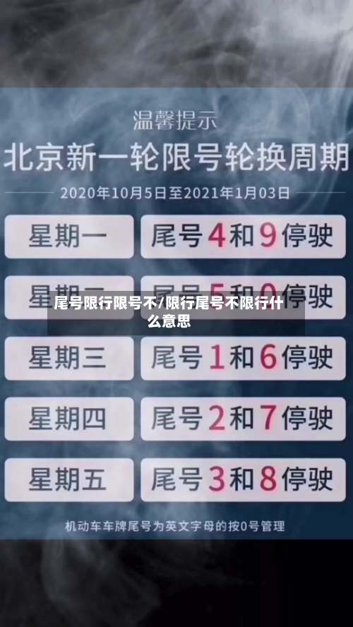 尾号限行限号不/限行尾号不限行什么意思-第2张图片