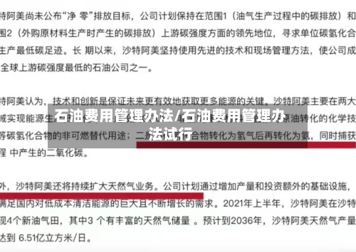 石油费用管理办法/石油费用管理办法试行-第2张图片