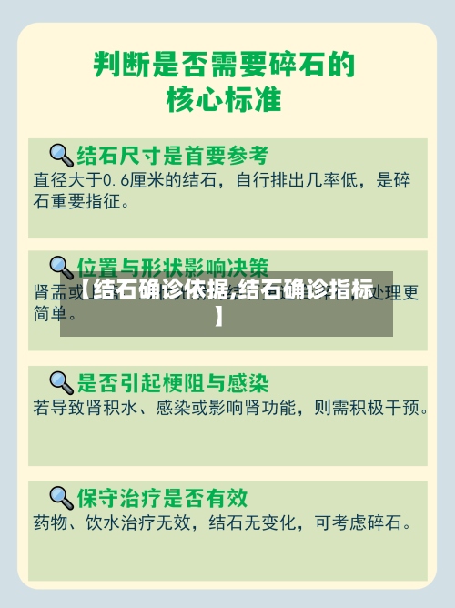 【结石确诊依据,结石确诊指标】