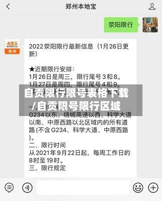 自贡限行限号表格下载/自贡限号限行区域