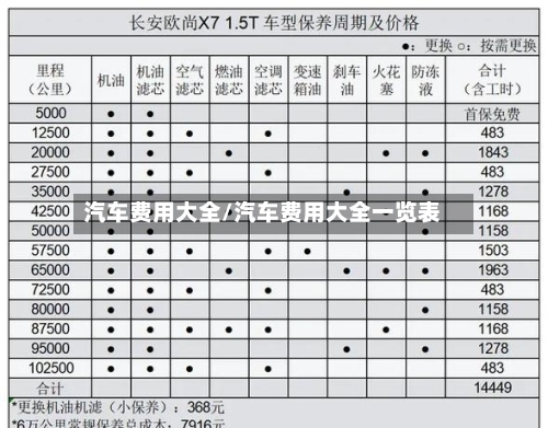 汽车费用大全/汽车费用大全一览表-第2张图片