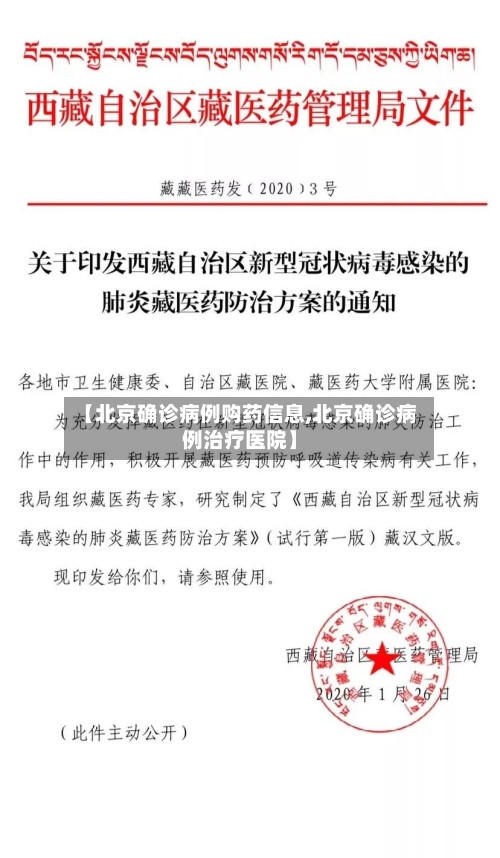 【北京确诊病例购药信息,北京确诊病例治疗医院】