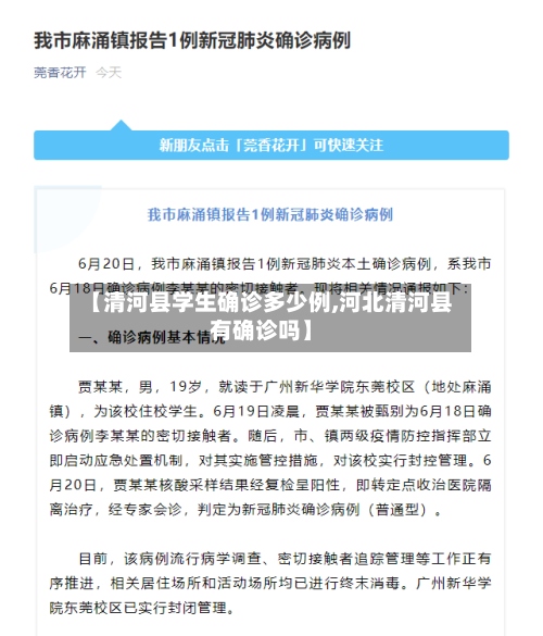 【清河县学生确诊多少例,河北清河县有确诊吗】-第3张图片