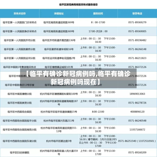 【临平有确诊新冠病例吗,临平有确诊新冠病例吗现在】
