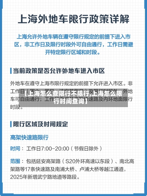 【上海怎么查限行不限行,上海怎么限行时间查询】