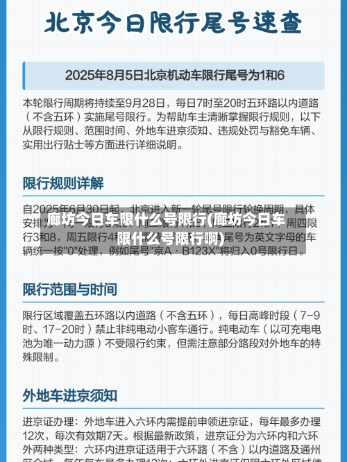 廊坊今日车限什么号限行(廊坊今日车限什么号限行啊)