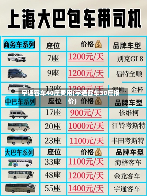 宇通客车40座费用(宇通客车30座报价)-第2张图片