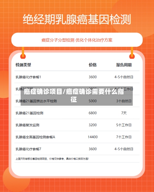 癌症确诊项目/癌症确诊需要什么指征-第2张图片