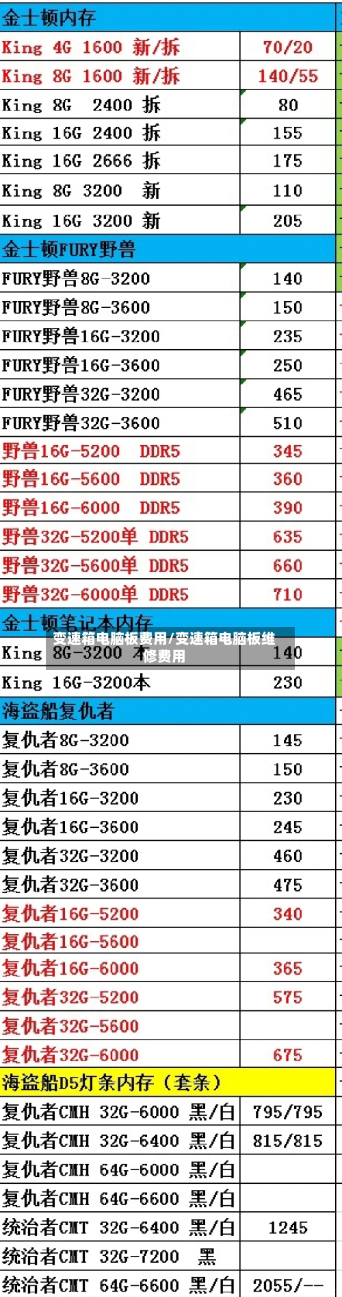变速箱电脑板费用/变速箱电脑板维修费用