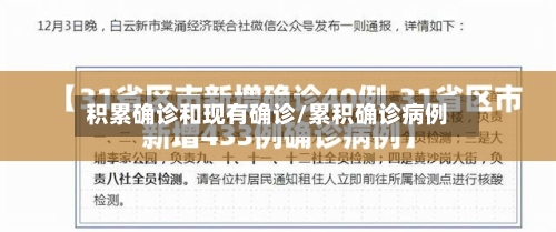 积累确诊和现有确诊/累积确诊病例