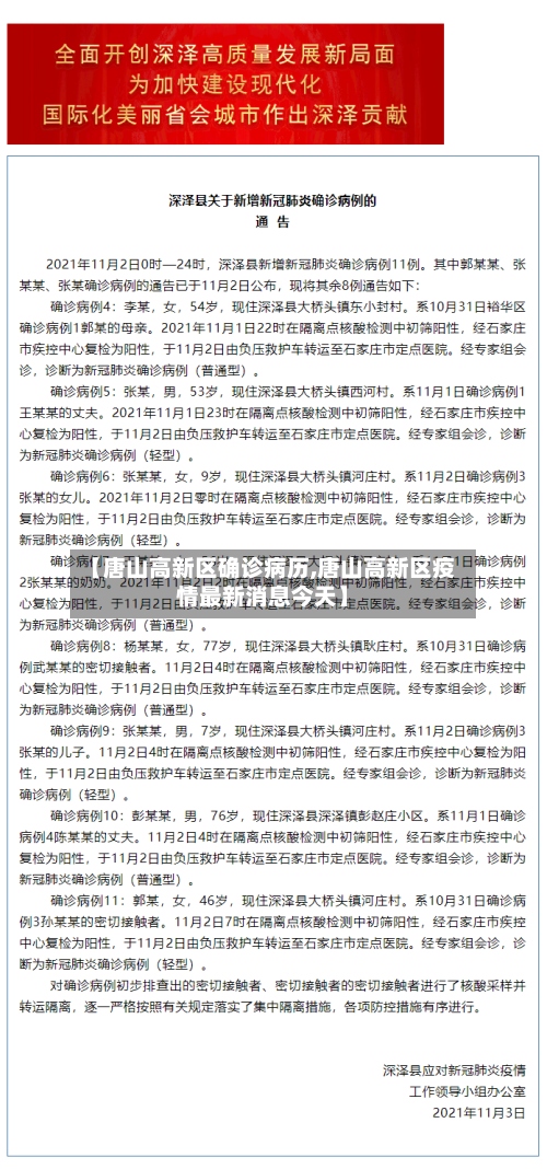 【唐山高新区确诊病历,唐山高新区疫情最新消息今天】-第2张图片
