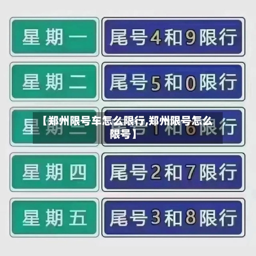 【郑州限号车怎么限行,郑州限号怎么限号】-第2张图片