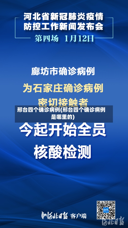 邢台四个确诊病例(邢台四个确诊病例是哪里的)