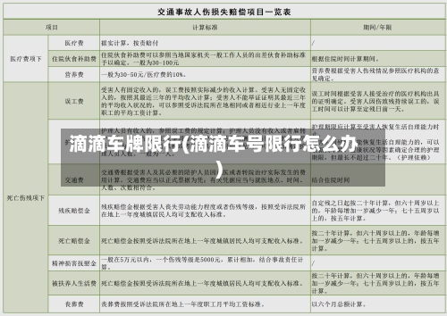 滴滴车牌限行(滴滴车号限行怎么办)-第2张图片