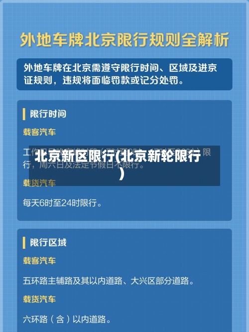北京新区限行(北京新轮限行)-第3张图片