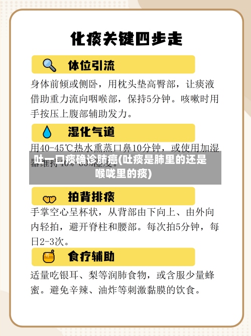 吐一口痰确诊肺癌(吐痰是肺里的还是喉咙里的痰)