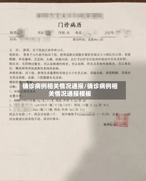 确诊病例相关情况通报/确诊病例相关情况通报模板
