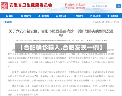 【合肥确诊输入,合肥发现一例】-第2张图片
