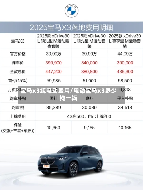 宝马x3纯电动费用/电动宝马x3多少钱一辆