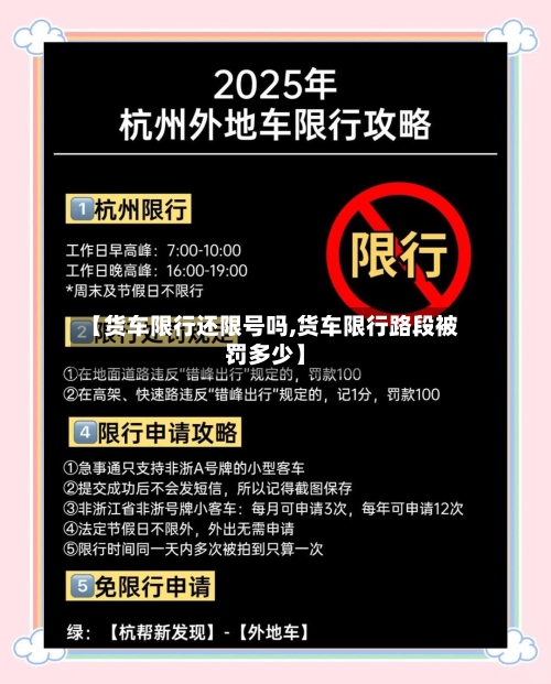 【货车限行还限号吗,货车限行路段被罚多少】
