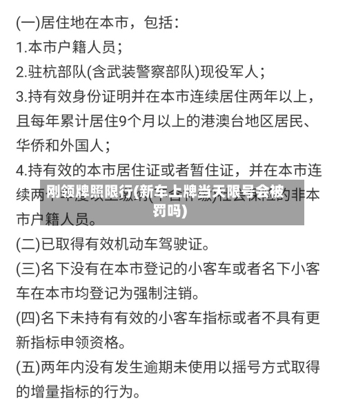 刚领牌照限行(新车上牌当天限号会被罚吗)