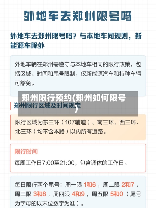 郑州限行预约(郑州如何限号)-第3张图片