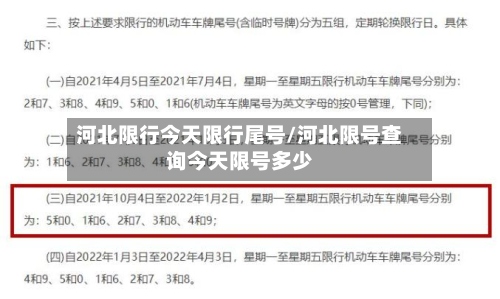 河北限行今天限行尾号/河北限号查询今天限号多少