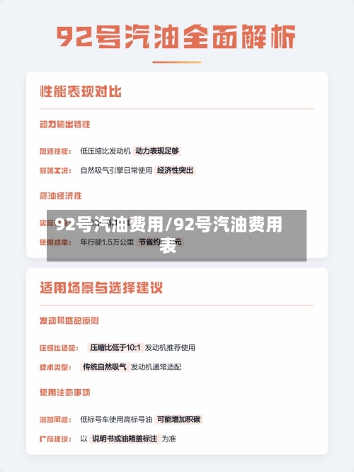 92号汽油费用/92号汽油费用表-第3张图片